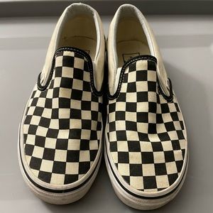 slip on checkered vans